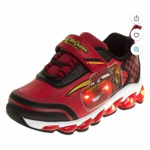 Disney Pixar Cars Lightning McQueen Light-Up Sneakers | Toddler Boys Size 9